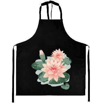 Discover Water lily flower with bud in water lily pond Aprons