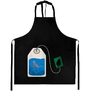 Discover Funny seal swimming in a tea bag Aprons