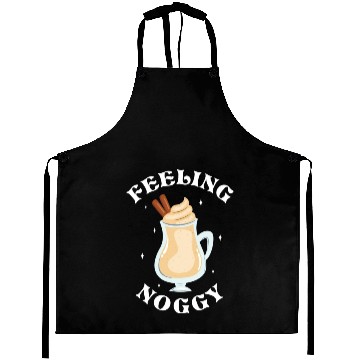Discover Feeling Noggy Funny Eggnog Lover Christmas Themed Aprons
