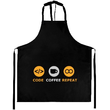 Discover coffee code repeat software developer tech Aprons