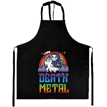 Discover Death Metal & Unicorn Rainbow Aprons