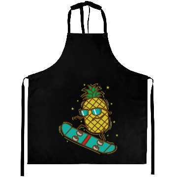 Discover Pineapple rides Skateboard sweet Fruit Aprons