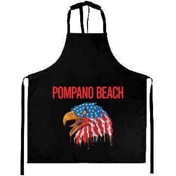Discover USA Eagle Pompano Beach humor Aprons