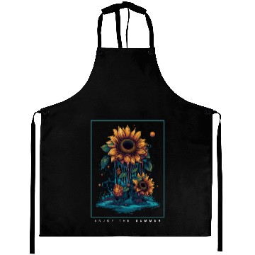 Discover Psychedelic Sunflowers Garden Nature Lover Gift Aprons