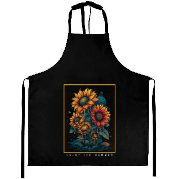 Discover Psychedelic Sunflowers Garden Nature Lover Aprons