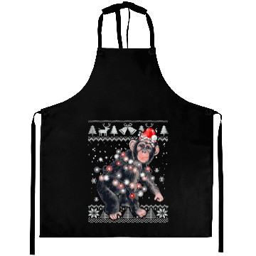 Discover Chimpanzee Monkey Ugly Pajama Monkey Aprons