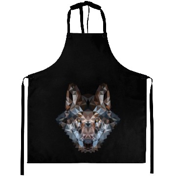 Discover Wolves | Polygon Wolf Head | Low Poly Werewolf Aprons