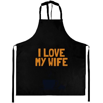 Discover I love my Wife Coffee Latte Art Barista Queen Aprons