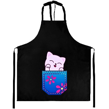 Discover Cat in the pocket Aprons