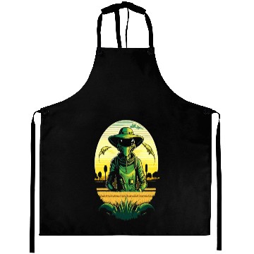 Discover Alien Farmer UFO Extraterrestrial Farming 1 Aprons