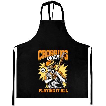 Discover Crossing Over Playing It All Baseball Bat Sports Aprons