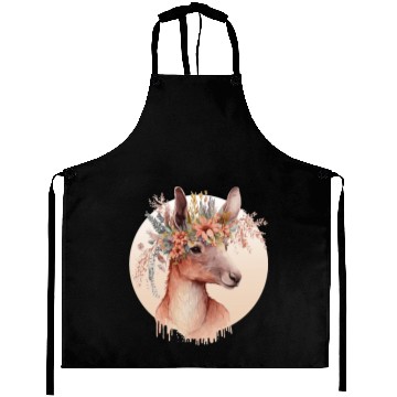 Discover Cute Australian Kangaroo Flower Crown Animal Lover Aprons