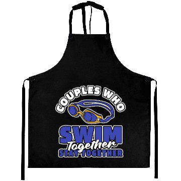 Discover Swimming Swimmer Couple Aprons