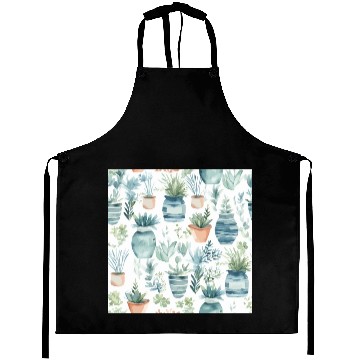 Discover Watercolor Coastal Plants Aprons