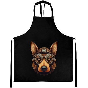 Discover Steampunk German Shepherd Dog in Clockwork Aprons