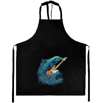 Discover Dolphin Playing Electric Guitar Rock Aprons