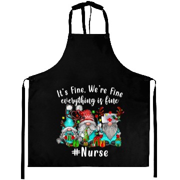 Discover Gnome Its Fine Im Fine Everything Is Fine Xmas Aprons