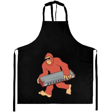 Discover Harmonica Carrying Cool Bigfoot Aprons