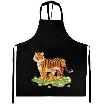 Discover Mother And Son Tiger Aprons