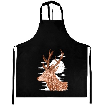 Discover Tree Deer Beautiful Animal Aprons