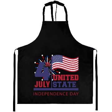 Discover 4th July Independence Day US Flag United States Aprons