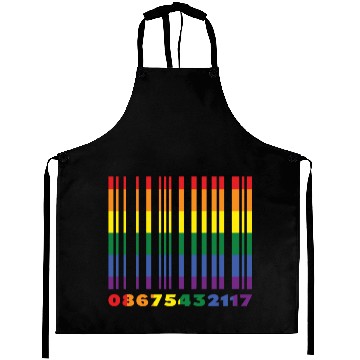 Discover Bar Code Gay LGBTQ Rainbow LGBT Pride Month Aprons