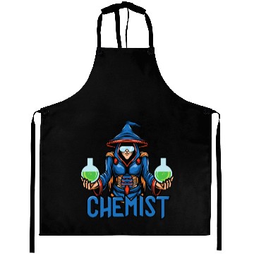 Discover Funny science chemist elements chemists wizard Aprons