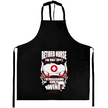 Discover Funny Retired Nurse Wine Lover Nurse Aprons