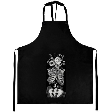Discover Gothic Flower And Bones Aprons