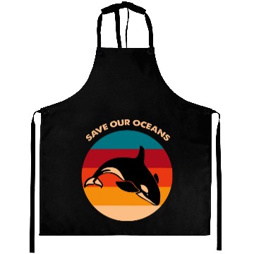 Discover Save Our Oceans Wildlife Orca Whale Climate Change Aprons