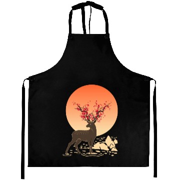 Discover Sakura Deer Spirit Sika Deer Spirit Oriental Aprons