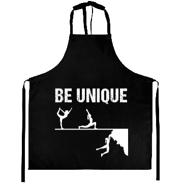 Discover Be Unique Rock Climbing Girl Motivational Design Aprons