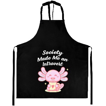 Discover Handcrafted by Society Introvert Sayings Antisocia Aprons