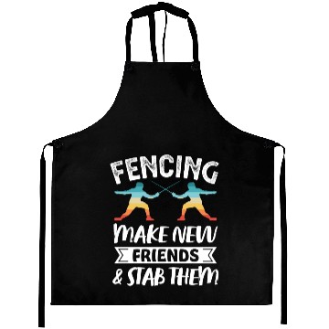 Discover Funny Retro Fencing Make Friends Stab Them Aprons