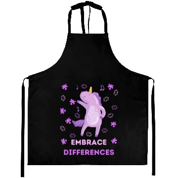 Discover Embrace differences dancing unicorn Autism Aprons