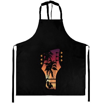 Discover Sunset View On Guitar Head Aprons