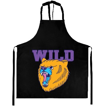 Discover The fierce wild bear old school style Aprons