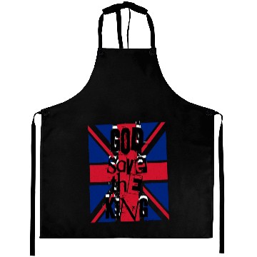 Discover God Save The King Charles British Royal Punk Aprons