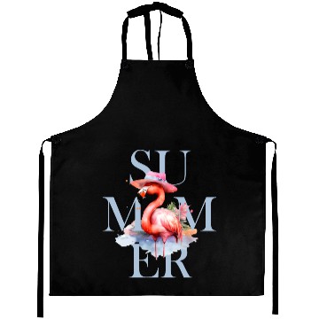 Discover Summer Flamingo Aprons
