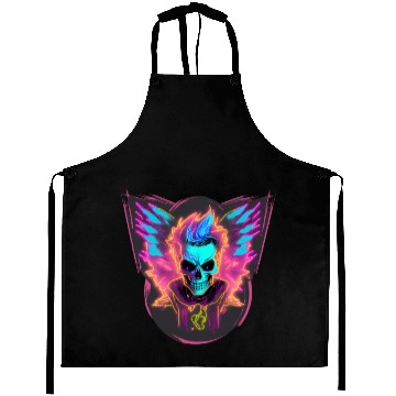 Discover Skull Neon Wizard Aprons