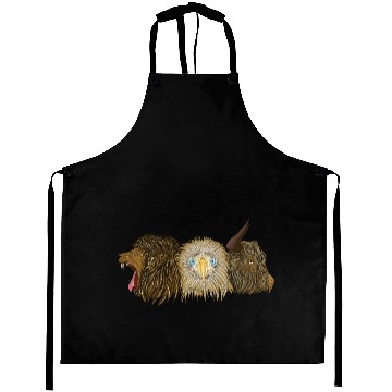 Discover Three wild animals Lion Eagle and Ox Aprons