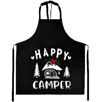 Discover Happy Camper, Camping Aprons For Women Men Kids