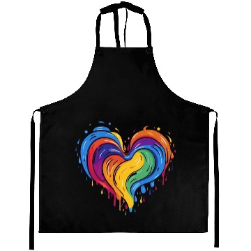 Discover Love is Love: LGBT Rainbow Heart for All Aprons
