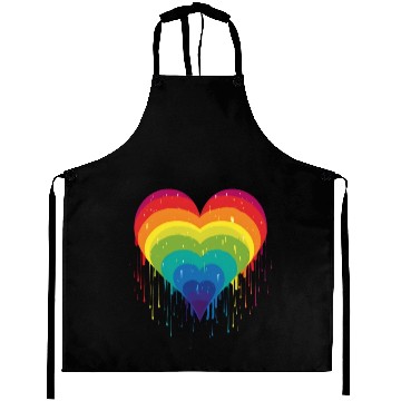 Discover Queer & Loving It: LGBT Rainbow Heart, Supporting Aprons