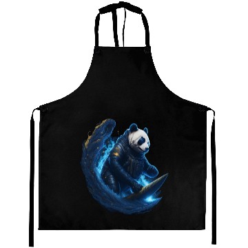 Discover Surfing Space Panda - Cool Design with Sunglasses Aprons