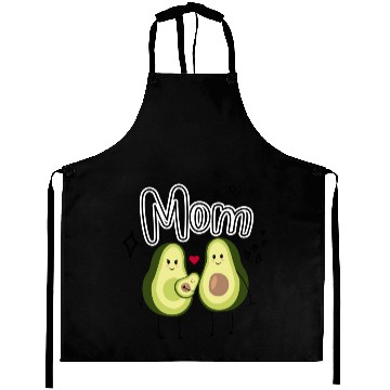 Discover Cute Avocado Family Mom Design Aprons