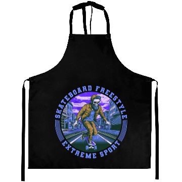 Discover Skull Skeleton Skateboard Skater Gift Aprons