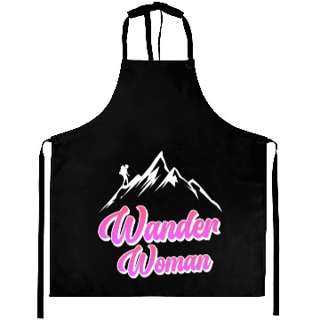 Discover Wanderwoman Hiker Mountaineer Wanderlust Aprons