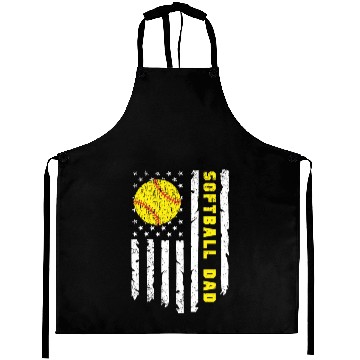Discover Softball Dad fathers day Aprons