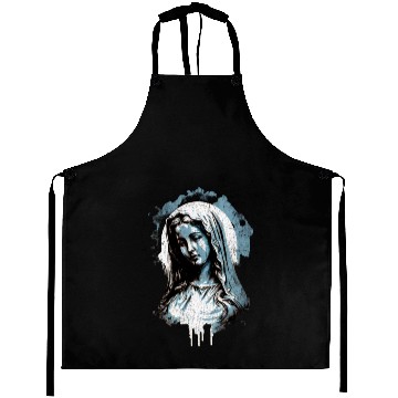 Discover Vintage Virgin Mary - Distressed Design Aprons